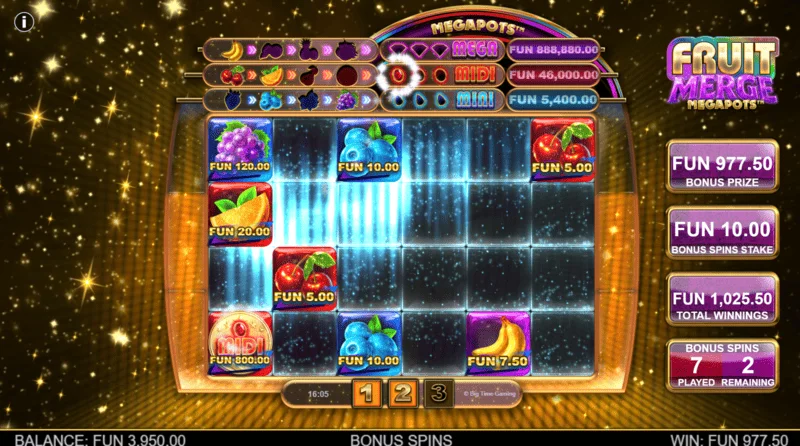 Fruit Merge Megapots - Hold and Spin গেম স্ক্রিন