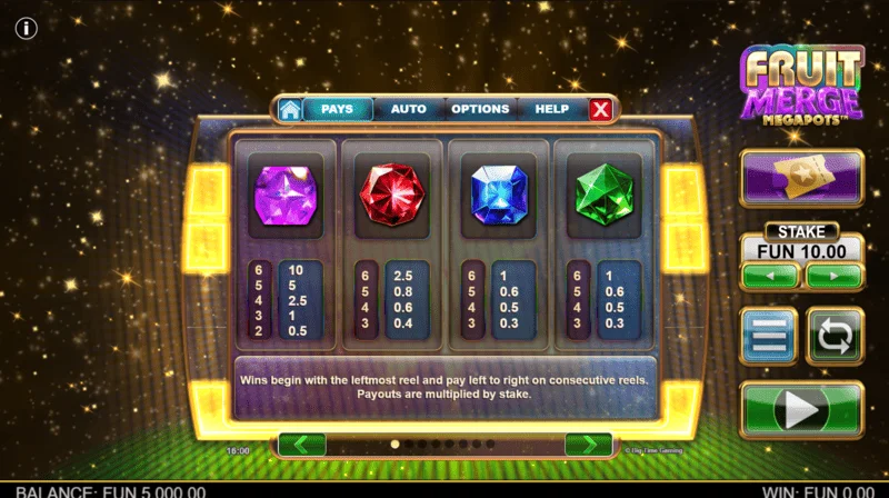 Fruit Merge Megapots - মেইন স্ক্রিনে পেটেবল